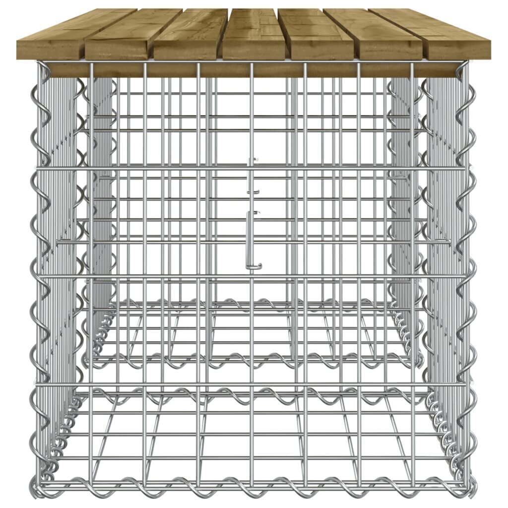 Puutarhapenkki kivikori tyyli 103x44x42 cm kyllästetty mänty hinta ja tiedot | Puutarhapenkit | hobbyhall.fi