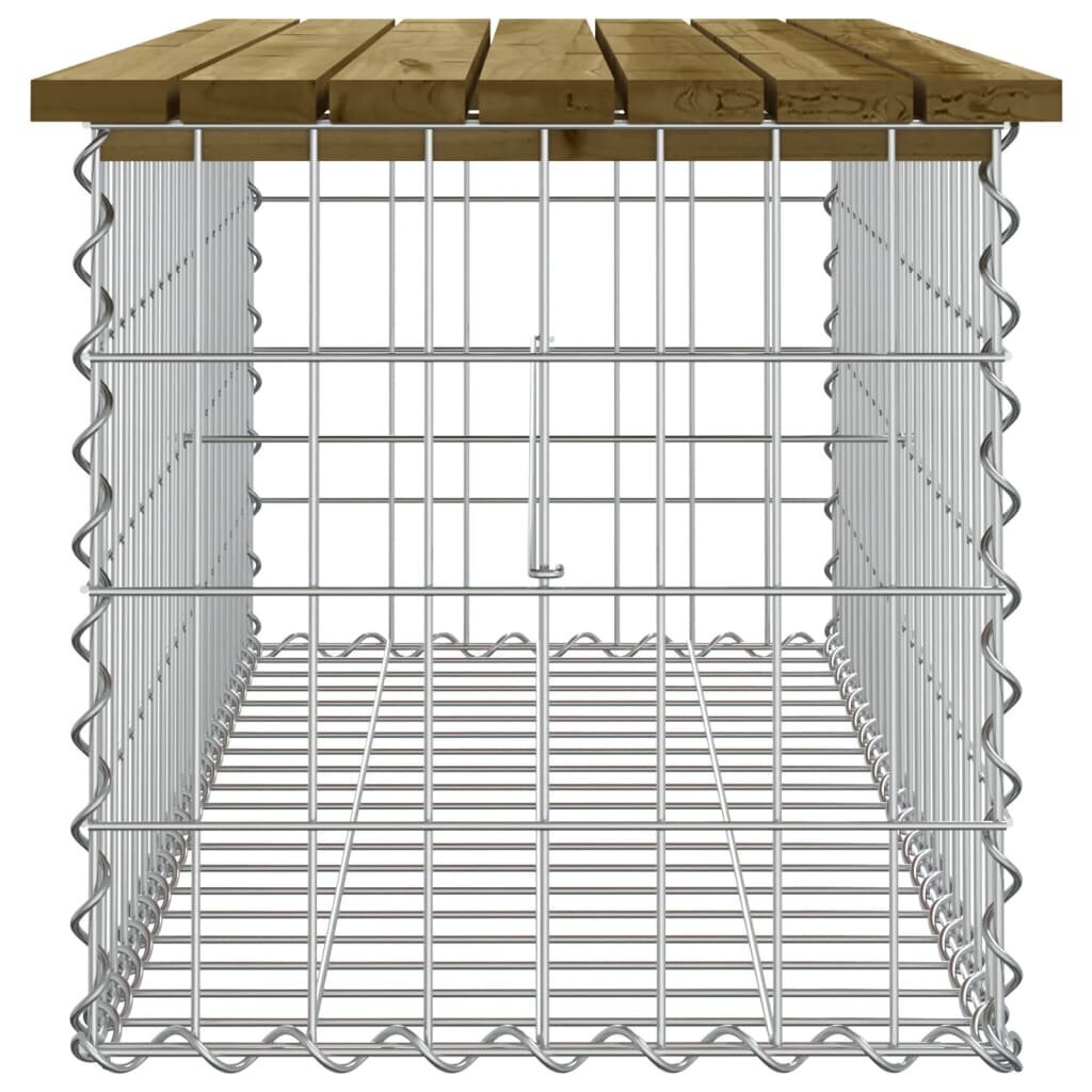 Puutarhapenkki kivikori tyyli 103x44x42 cm kyllästetty mänty hinta ja tiedot | Puutarhapenkit | hobbyhall.fi