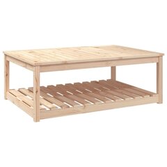 Puutarhapöytä 121,5x82,5x45 cm täysi mänty hinta ja tiedot | Puutarhapöydät | hobbyhall.fi