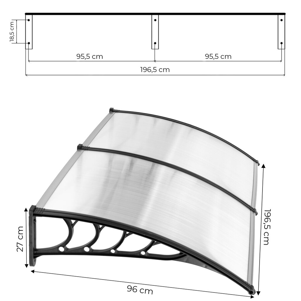 Katos, 200x100 cm hinta ja tiedot | Katokset | hobbyhall.fi