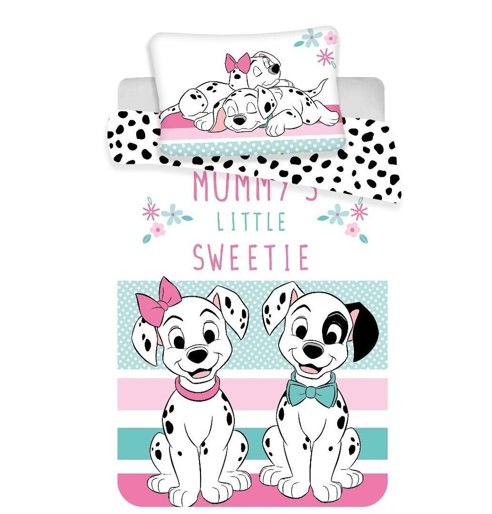 Lasten vuodevaatteet setti 101 dalmatialaista, 100x135 cm, 2 osaa hinta ja tiedot | Vuodevaatteet lapsille | hobbyhall.fi