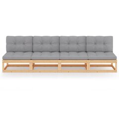 Neljän istuttava sohva tyynyillä, ruskea hinta ja tiedot | Puutarhatuolit | hobbyhall.fi