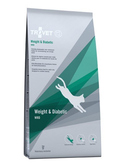 Trovet Weight & Diabetic, siipikarja ja riisi, 3 kg hinta ja tiedot | Kissan kuivaruoka | hobbyhall.fi