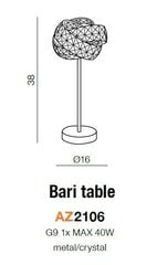 Azzardo pöytävalaisin Bari AZ2106 hinta ja tiedot | Azzardo Huonekalut ja sisustus | hobbyhall.fi