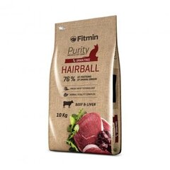 Fitmin Purity Hairball, naudanliha ja maksa, 10 kg hinta ja tiedot | Kissan kuivaruoka | hobbyhall.fi