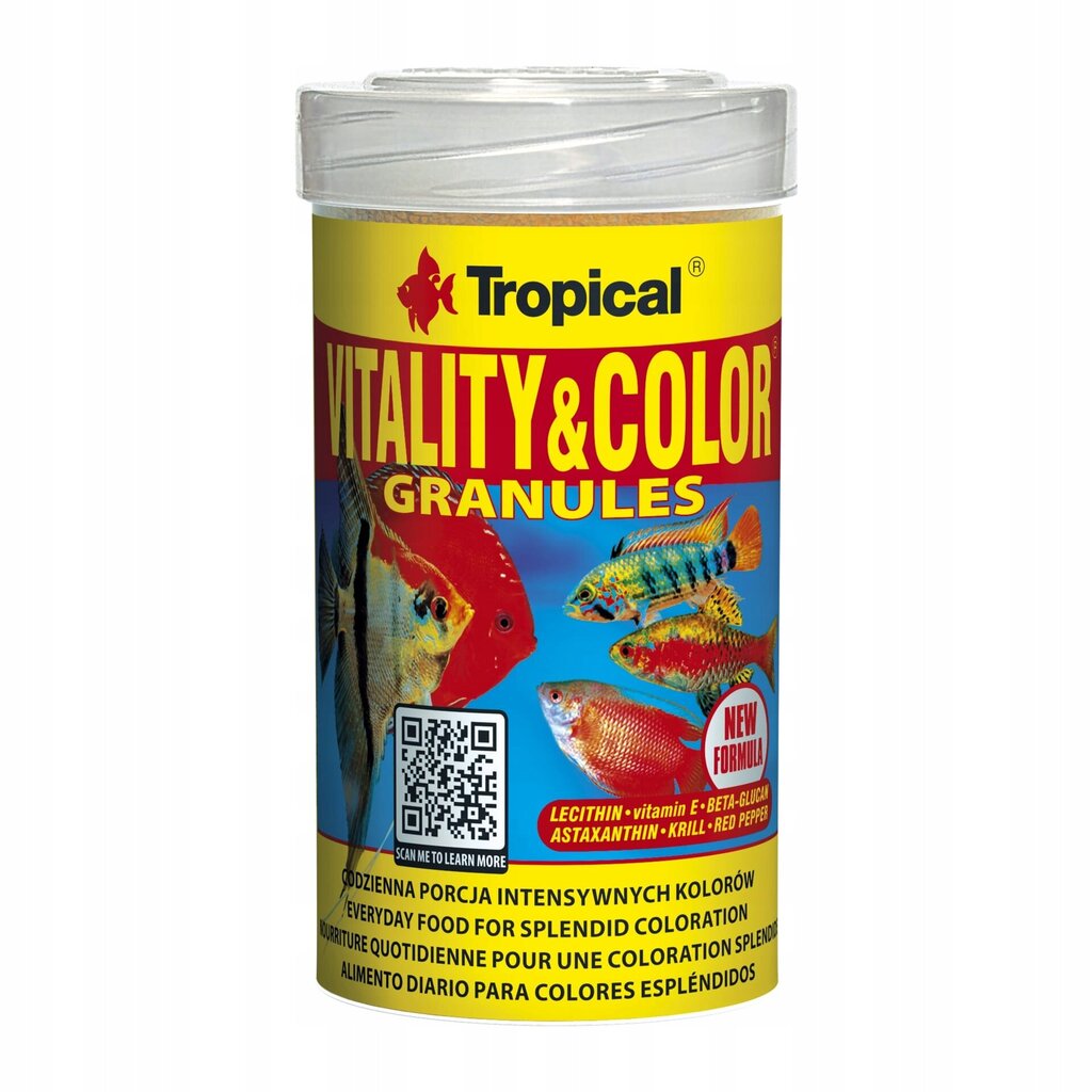 Tropical Vitality&Color -ravinto kaloille, 1000ml hinta ja tiedot | Kalanruoka | hobbyhall.fi