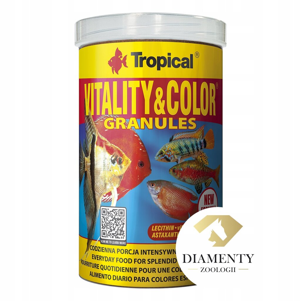 Tropical Vitality&Color -ravinto kaloille, 1000ml hinta ja tiedot | Kalanruoka | hobbyhall.fi