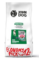 John Dog HEA, aikuiset, kana ja naudanliha, 12 kg hinta ja tiedot | Koiran kuivaruoka | hobbyhall.fi