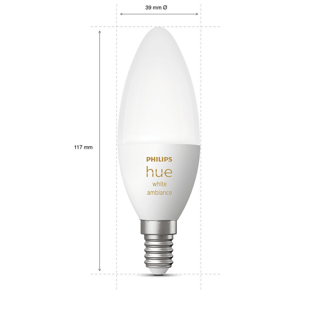 Hue White ambiance 2 pakkaus E14 hinta ja tiedot | Lamput | hobbyhall.fi