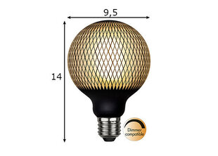 LED-lamppu himmennettävä G95 E27 2700K 180lm 4W 9,5x14cm 366-42 hinta ja tiedot | Lamput | hobbyhall.fi