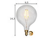 LED polttimo G95 E14 2100K 100lm 1,5W 9,5x14,3cm 355-61-1 hinta ja tiedot | Lamput | hobbyhall.fi