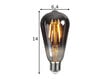 LED E27 1,8W 2100K 80lm ST64 Smoke hinta ja tiedot | Lamput | hobbyhall.fi