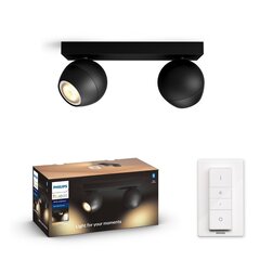 Hue White ambiance Buckram kohdevalaisin 2x5.5W musta hinta ja tiedot | Lamput | hobbyhall.fi