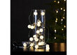 Lamppusarja hopea 20 LED AA 1,2W 300x3,5cm Mini hehku 729-06 hinta ja tiedot | Jouluvalot | hobbyhall.fi