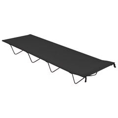 Retkisänky 180x60x19 cm Oxford-kangas ja teräs musta hinta ja tiedot | Retkeilyvarusteet | hobbyhall.fi