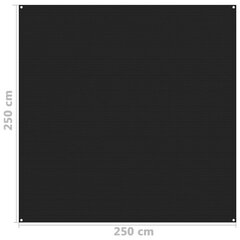 Telttamatto 250x250 cm musta hinta ja tiedot | Retkeilyalustat, piknikhuovat | hobbyhall.fi