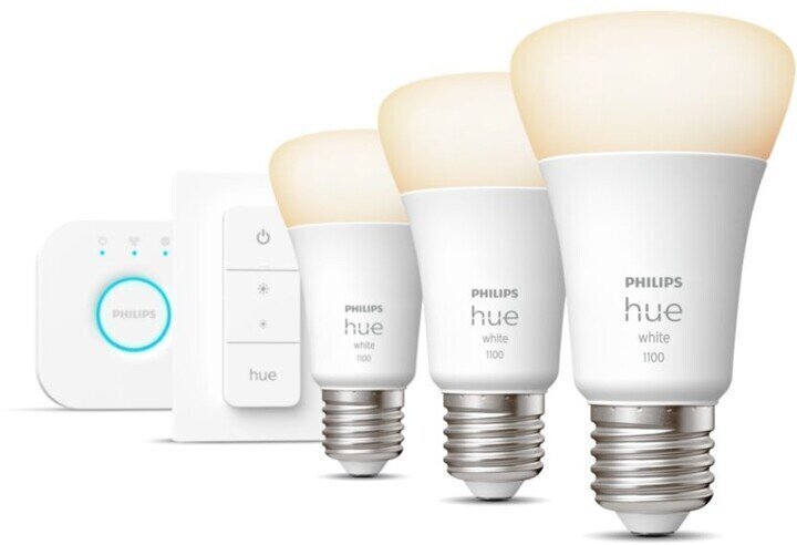 LED-lamput Philips Hue E27 9,5W 1100lm, 3 kpl hinta ja tiedot | Lamput | hobbyhall.fi