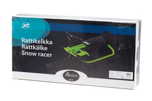 Rattikelkka Atom Sport, vihreä. hinta ja tiedot | Pulkat, liukurit ja kelkat | hobbyhall.fi
