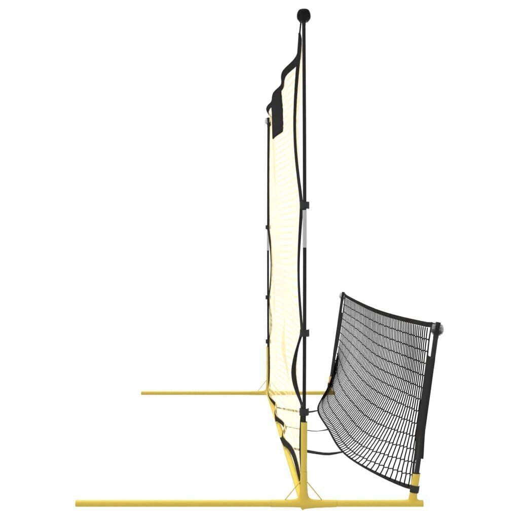 Jalkapalloverkko mustakeltainen 183x85x120 cm polyesteri hinta ja tiedot | Jalkapallomaalit ja verkot | hobbyhall.fi