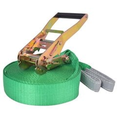 Slackline/tasapainoliina 15m x 50mm 150 kg Vihreä hinta ja tiedot | Tasapainotyynyt ja -laudat | hobbyhall.fi