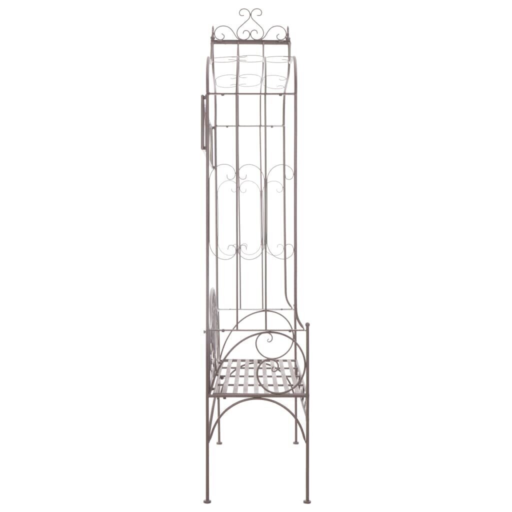 Puutarhapenkki 122 cm rauta antiikinruskea hinta ja tiedot | Puutarhapenkit | hobbyhall.fi