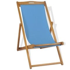 Kansituoli Tiikki 56x105x96 cm Sininen hinta ja tiedot | Aurinkotuolit | hobbyhall.fi