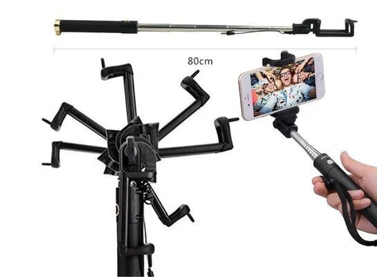 Selfie-tikku Perf D80, 80 cm hinta ja tiedot | Selfie-tikut ja -telineet | hobbyhall.fi