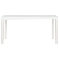 Puutarhapöytä 150x90x72 cm PP valkoinen hinta ja tiedot | Puutarhapöydät | hobbyhall.fi