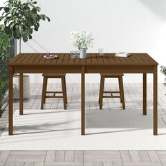 Puutarhapöytä hunajanruskea 159,5x82,5x76 cm täysi mänty hinta ja tiedot | Puutarhapöydät | hobbyhall.fi