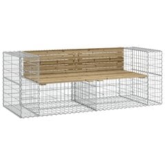 Puutarhapenkki kivikori tyyli 184x71x65,5 cm kyllästetty mänty hinta ja tiedot | Puutarhapenkit | hobbyhall.fi