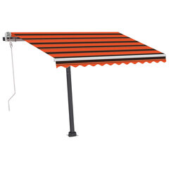 Sisäänkelattava markiisi LEDillä 350x250 cm oranssiruskea hinta ja tiedot | Aurinkovarjot ja markiisit | hobbyhall.fi