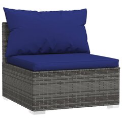 Neljän istuttava sohva tyynyillä, harmaa, polyrottinki hinta ja tiedot | Puutarhatuolit | hobbyhall.fi