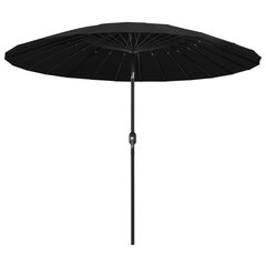 Aurinkovarjo alumiinitanko 270 cm musta hinta ja tiedot | Aurinkovarjot ja markiisit | hobbyhall.fi