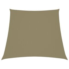 Aurinkopurje Oxford-kangas puolisuunnikas 3/5x4 m beige hinta ja tiedot | Aurinkovarjot ja markiisit | hobbyhall.fi