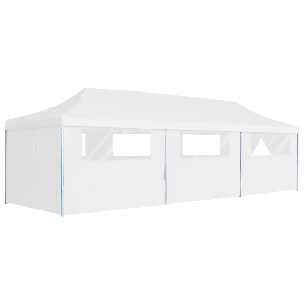 Kokoontaitettava pop-up juhlateltta 8 sivuseinää 3x9m valkoinen hinta ja tiedot | Puutarhapaviljongit | hobbyhall.fi