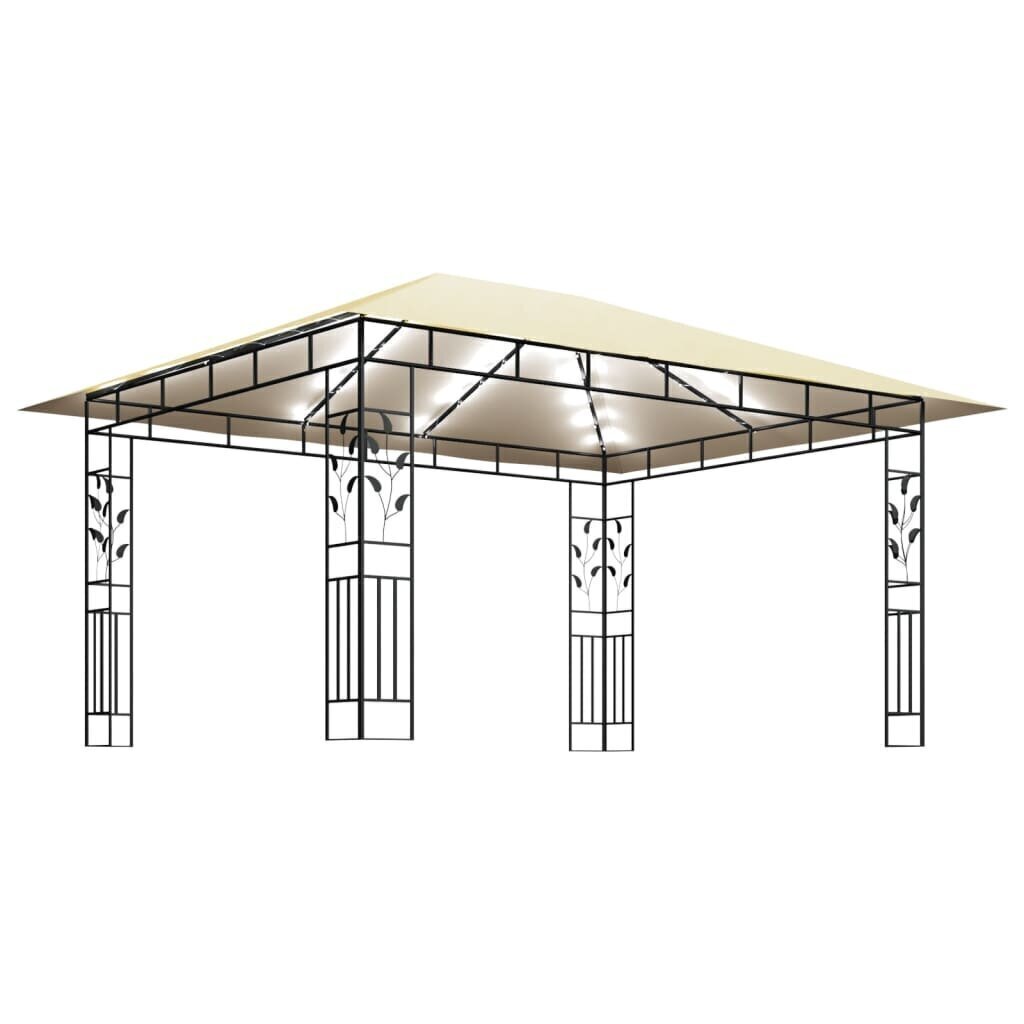 Huvimaja hyttysverkkoja LED-valonauhat 4x3x2,73 m kerma hinta ja tiedot | Puutarhapaviljongit | hobbyhall.fi