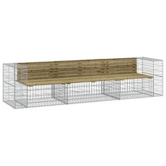 Puutarhapenkki kivikori tyyli 287x71x65,5 cm kyllästetty mänty hinta ja tiedot | Puutarhapenkit | hobbyhall.fi