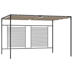 Huvimaja sisäänvedettävä katto 3x4x2,3 m taupe 180 g/m² hinta ja tiedot | Puutarhapaviljongit | hobbyhall.fi