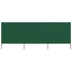 Tuulensuojakangas 3 paneelilla 400x80 cm vihreä hinta ja tiedot | Aurinkovarjot ja markiisit | hobbyhall.fi