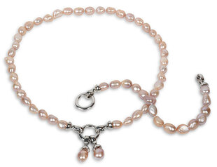 JwL Luxury Pearls Kaulakoru aidoista vaaleanpunaisista helmistä JL0555 hinta ja tiedot | Kaulakorut | hobbyhall.fi