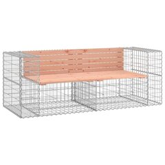 Puutarhapenkki kivikori tyyli 184x71x65,5 cm täysi douglaskuusi hinta ja tiedot | Puutarhapenkit | hobbyhall.fi