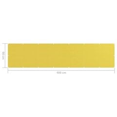 Parvekkeen suoja keltainen 90x400 cm HDPE hinta ja tiedot | Aurinkovarjot ja markiisit | hobbyhall.fi