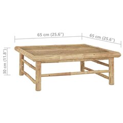 Puutarhapöytä 65x65x30 cm bambu hinta ja tiedot | Puutarhapöydät | hobbyhall.fi