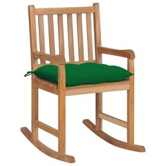 Keinutuoli vihreällä tyynyllä, ruskea hinta ja tiedot | Puutarhatuolit | hobbyhall.fi