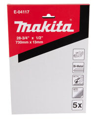 E-04117 Vannesahanterä BiM 13 x 730 mm, 18tpi, 5 kpl Makita hinta ja tiedot | Käsityökalut | hobbyhall.fi