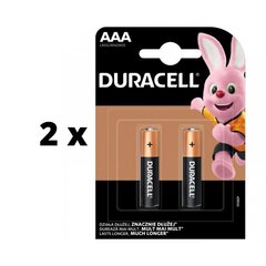 Paristot DURACELL AAA, LR03, 2 kpl x 2 kpl. paketti hinta ja tiedot | Paristot | hobbyhall.fi