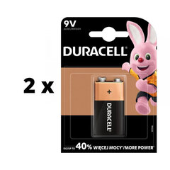 Akku DURACELL 9V, LR61, 1kpl x 2kpl. paketti hinta ja tiedot | Paristot | hobbyhall.fi