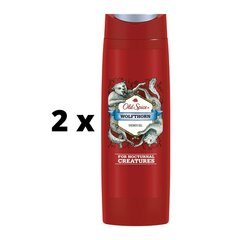 Suihkugeeli Old spice Wolf Thorn, 400 ml, 2 kpl. hinta ja tiedot | Suihkusaippuat ja suihkugeelit | hobbyhall.fi