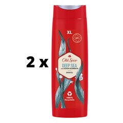 Suihkugeeli Old spice Deep Sea, 400ml, 2 kpl. hinta ja tiedot | Suihkusaippuat ja suihkugeelit | hobbyhall.fi