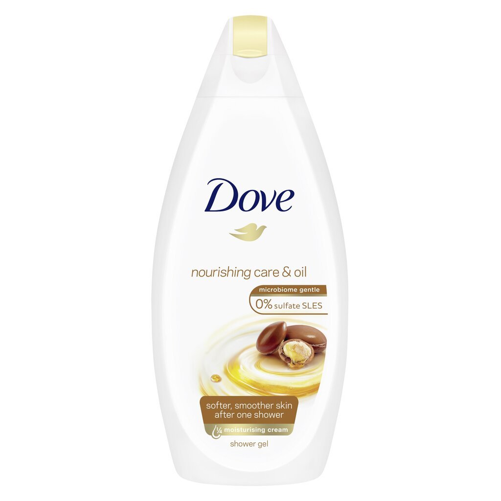 Suihkugeeli Dove Nourishing Care & Oil, 6 x 500 ml hinta ja tiedot | Suihkusaippuat ja suihkugeelit | hobbyhall.fi